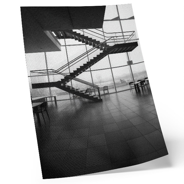 Impression sur toile Escaliers modernes à l'élégance géométrique