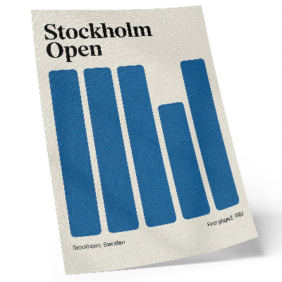 Affiche décorative Graphismes minimalistes avec des rectangles bleus