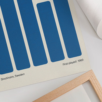Affiche décorative Graphismes minimalistes avec des rectangles bleus