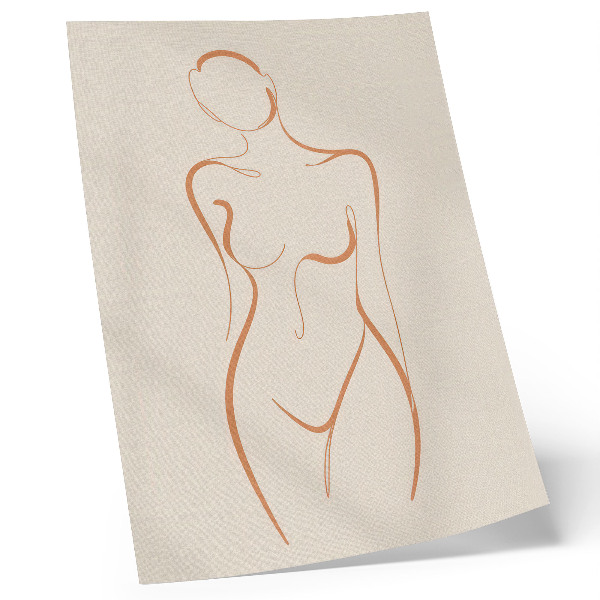 Décoration murale Composition minimaliste élégante mettant en scène une femme.