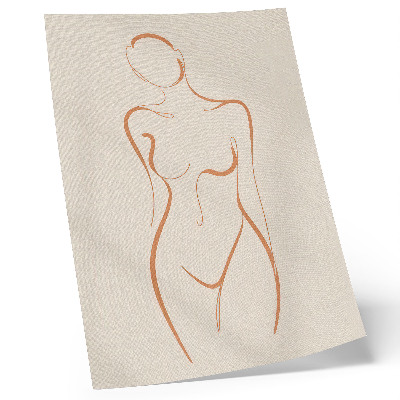 Décoration murale Composition minimaliste élégante mettant en scène une femme.