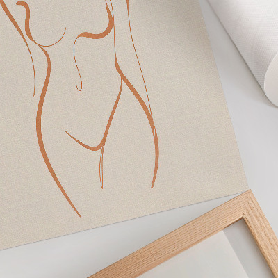Décoration murale Composition minimaliste élégante mettant en scène une femme.
