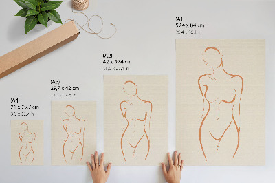 Décoration murale Composition minimaliste élégante mettant en scène une femme.