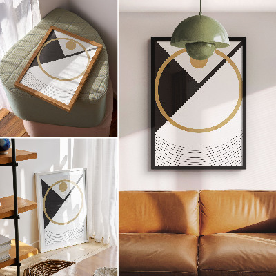Affiche décorative Motif géométrique, couleurs contrastées, style moderne