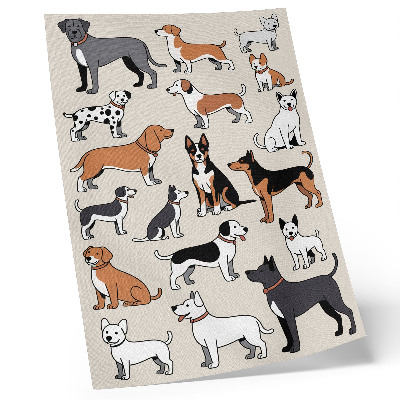 Décoration murale Des chiens colorés, pleins de joie et de diversité