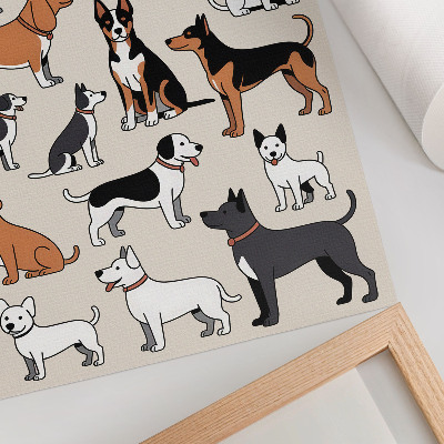 Décoration murale Des chiens colorés, pleins de joie et de diversité