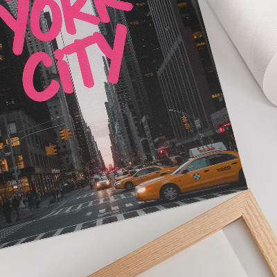 Impression sur toile gratte-ciel modernité accent rose