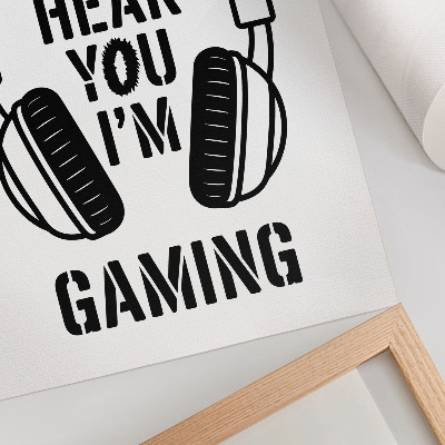 Affiche décorative Casque audio avec le slogan « contraste fort style moderne »