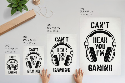 Affiche décorative Casque audio avec le slogan « contraste fort style moderne »