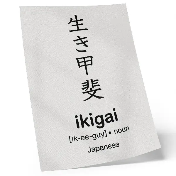 Impression sur toile représentant l'élégance et la sagesse des caractères japonais en noir et blanc