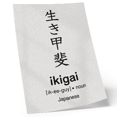 Impression sur toile Élégance et sagesse des caractères japonais noirs et blancs