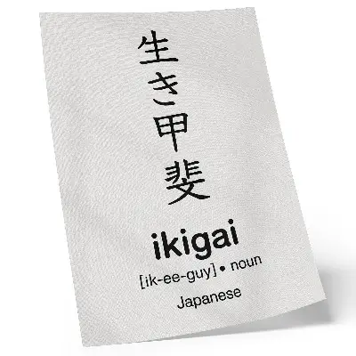 Impression sur toile représentant l'élégance et la sagesse des caractères japonais en noir et blanc