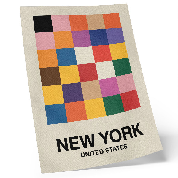 Affiche décorative Environnement créatif de carrés colorés
