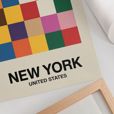 Affiche décorative Environnement créatif de carrés colorés
