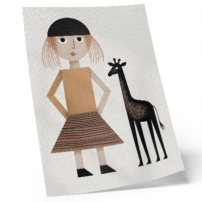 Décoration murale Figure géométrique avec une girafe, simplicité et style