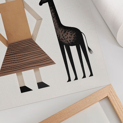 Décoration murale Figure géométrique avec une girafe, simplicité et style