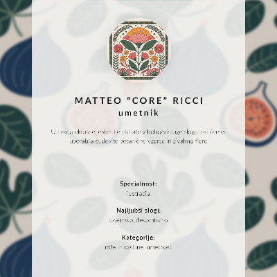 Affiche décorative Style rétro avec des couleurs vives et un motif floral