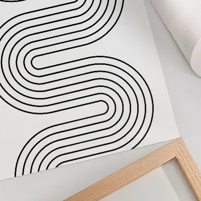 Décoration murale aux lignes contrastées et au motif abstrait tout en modernité