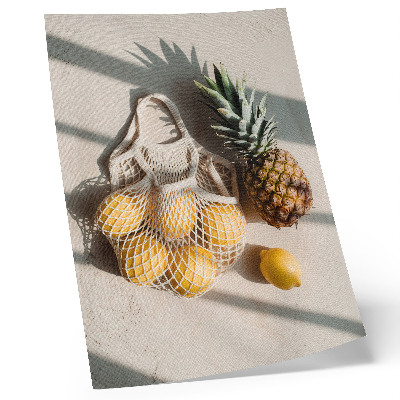 Affiche décorative Produits naturels sur fond clair
