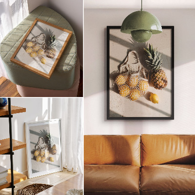 Affiche décorative Produits naturels sur fond clair