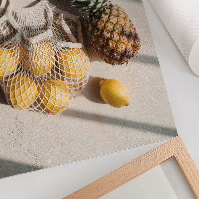 Affiche décorative Produits naturels sur fond clair