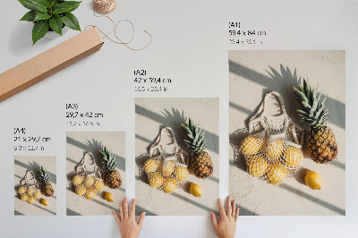 Affiche décorative Produits naturels sur fond clair