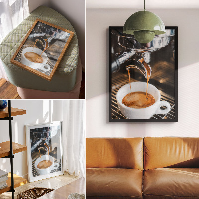Impression sur toile Boisson expressive en tasse blanche moderne