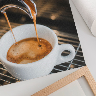 Impression sur toile Boisson expressive en tasse blanche moderne