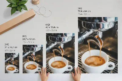 Impression sur toile boisson expressive dans une tasse blanche moderne