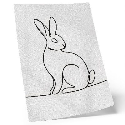 Impression sur toile Silhouette délicate d'un lapin aux traits fins