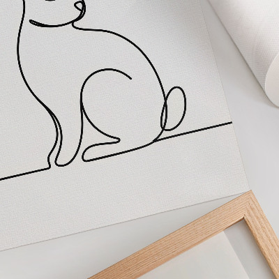 Impression sur toile Silhouette délicate d'un lapin aux traits fins