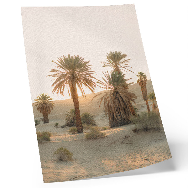 Affiche décorative Palmiers, soleil, douces dunes, couleurs chaudes