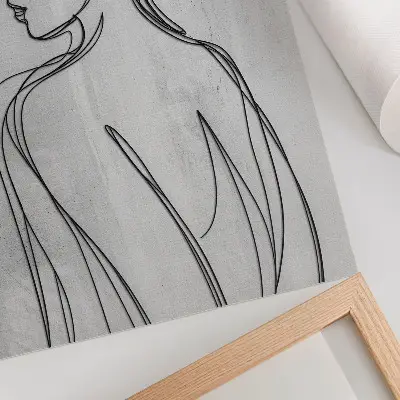 Décoration murale avec des lignes élégantes et modernes dans un ton gris apaisant
