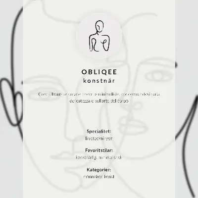 Impression sur toile croquis minimaliste moderne représentant le contour d'un visage