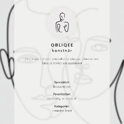 Impression sur toile croquis minimaliste moderne représentant le contour d'un visage