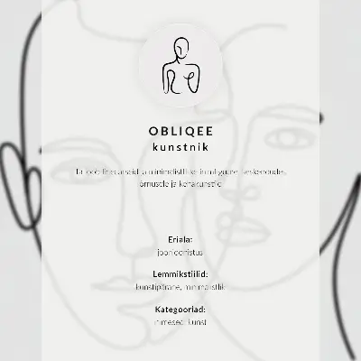 Impression sur toile croquis minimaliste moderne représentant le contour d'un visage