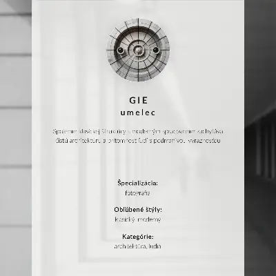 Affiche décorative représentant une colonne élégante ornée d'un ange dans un style architectural moderne