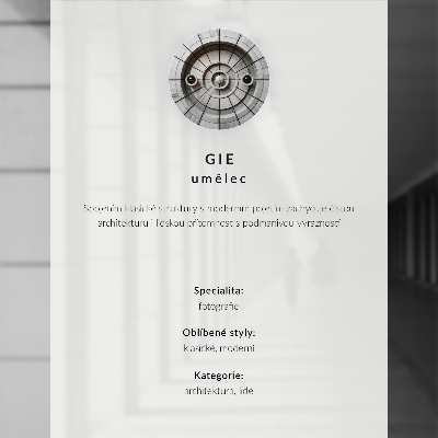 Affiche décorative Une colonne élégante ornée d'un ange et d'une architecture moderne