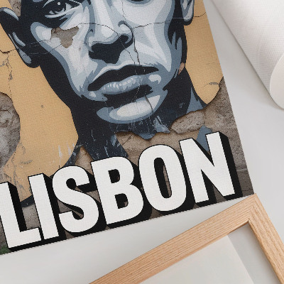Affiche décorative Motif de style urbain avec un visage et une inscription de motivation