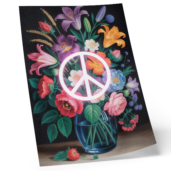 Impression sur toile Un bouquet de fleurs coloré, symbole de paix