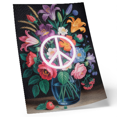 Impression sur toile Un bouquet de fleurs coloré, symbole de paix