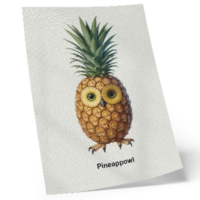 Affiche décorative Une combinaison fantaisiste d'ananas et de hibou