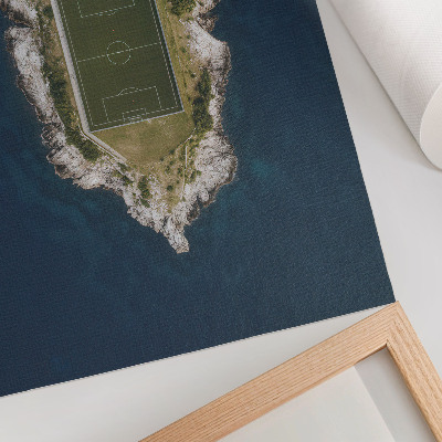 Impression sur toile Un emplacement sur une île entourée d'une mer turquoise