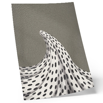 Affiche décorative Motif minimaliste à pois noirs sur fond beige