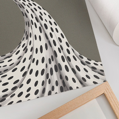 Affiche décorative Motif minimaliste à pois noirs sur fond beige