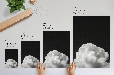 Impression sur toile Des nuages ​​sur fond noir, sans détails superflus.