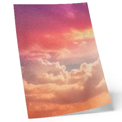 Affiche décorative nuages pastel et coucher de soleil paisible