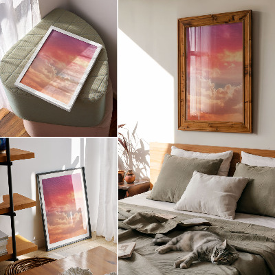 Affiche décorative Nuages ​​pastel, coucher de soleil paisible
