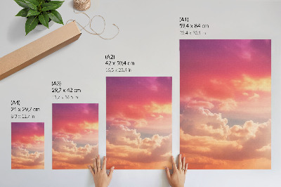 Affiche décorative Nuages ​​pastel, coucher de soleil paisible