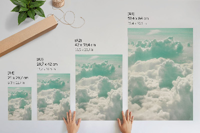 Décoration murale Des nuages ​​dans le ciel bleu, la paix, l'harmonie